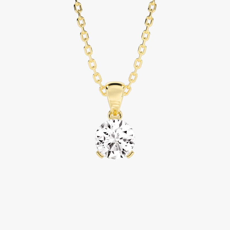 Life: Full Journey,The Future, Necklace Pendant, Lab-grown Diamond, Yellow Gold, Round cut - Luslumin Jewelry