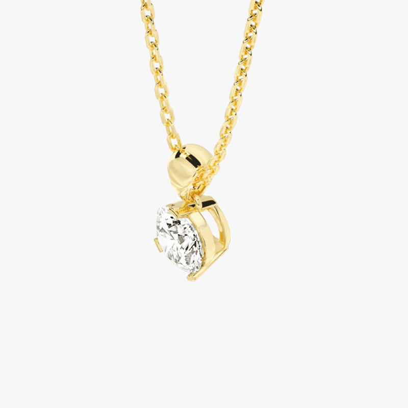 Life: Full Journey,The Future, Necklace Pendant, Lab-grown Diamond, Yellow Gold, Round cut - Luslumin Jewelry