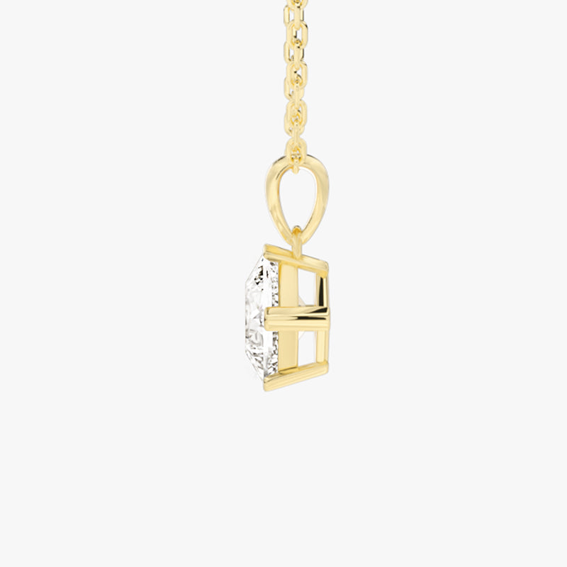 Life: Full Journey, The Past, Necklace Pendant, Lab-grown Diamond, Yellow Gold, Princess Cut - Luslumin Jewelry