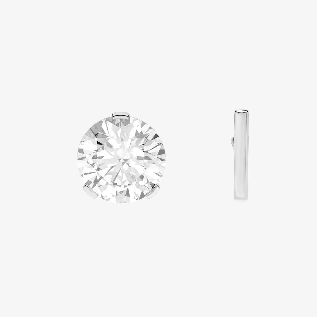 Life: Full Journey, The future, Earrings, Lab-grown Diamond, White Gold, Round cut - Luslumin Jewelry