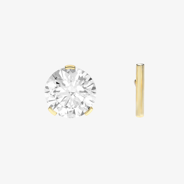 Life: Full Journey, The future, Earrings, Lab-grown Diamond, Yellow Gold, Round cut - Luslumin Jewelry