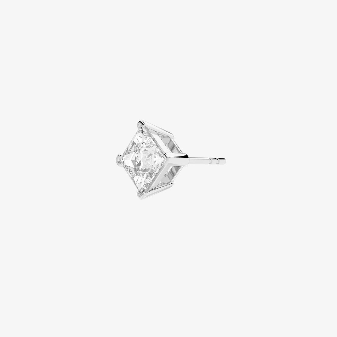 Life: Full Journey, The Past, Earrings, Lab-grown Diamond, White Gold, Princess Cut - Luslumin Jewelry