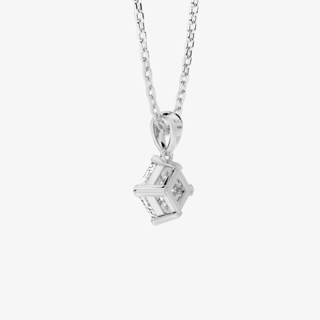 Life: Full Journey, The Past, Necklace Pendant, Lab-grown Diamond, White Gold, Princess Cut - Luslumin Jewelry