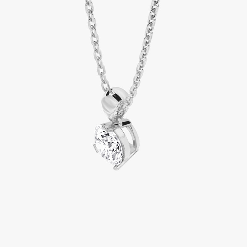 Life: Full Journey,The Future, Necklace Pendant, Lab-grown Diamond, White Gold, Round cut - Luslumin Jewelry