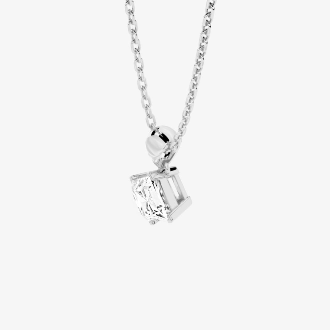 Life: Full Journey, The Past, Necklace Pendant, Lab-grown Diamond, White Gold, Princess Cut - Luslumin Jewelry