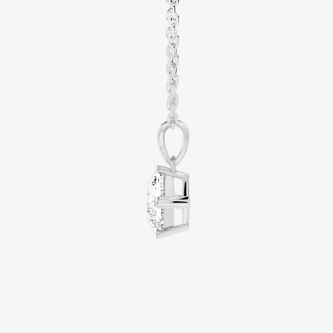 Life: Full Journey, The Past, Necklace Pendant, Lab-grown Diamond, White Gold, Princess Cut - Luslumin Jewelry